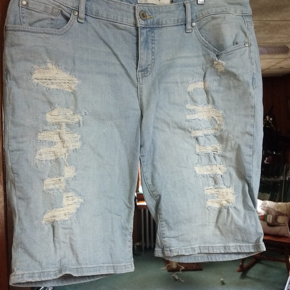 Torrid Boyfriend Distressed Denim Shorts